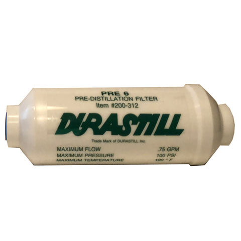 Single Durastill Pre-Filter 6" #WD200-312. Original Manufacturer Equipment