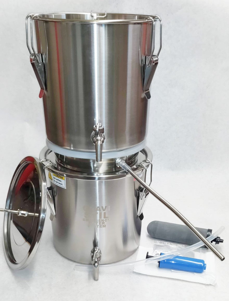 Build Your Own Emergency Gravity Water Filter With Pre-Filter Silver