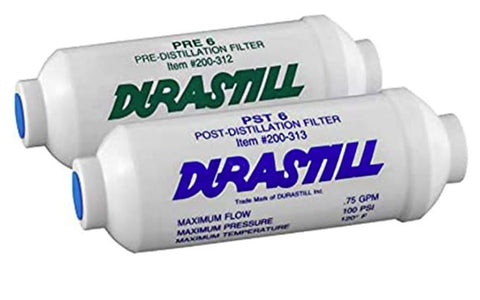 2-Pack Combo Durastill Pre-Filter 6" and Post Filter 6" FREE Continental USA Shipping (48 States)