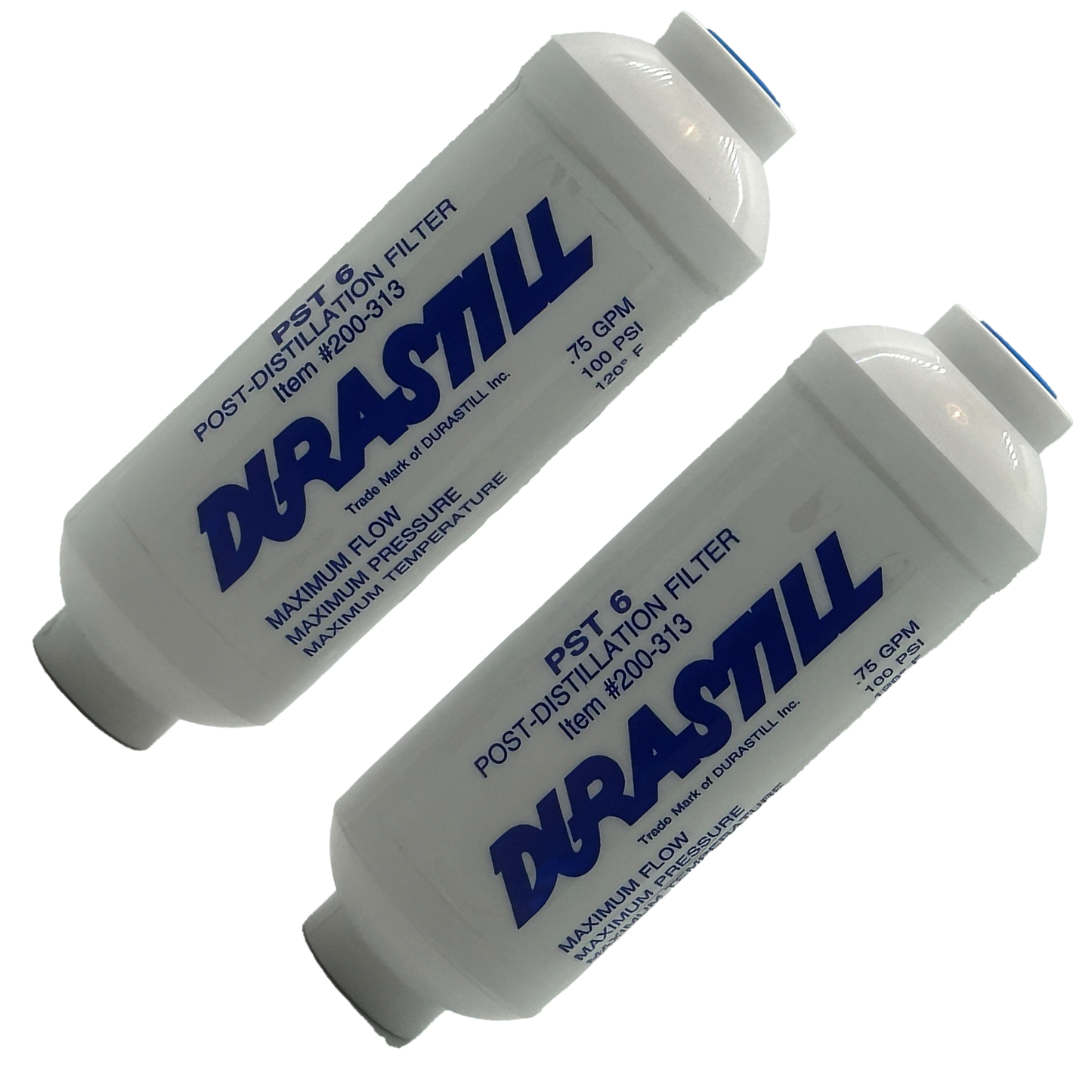 2-Pack Durastill Charcoal Post-Filter #200-313 6" OEM Replacement