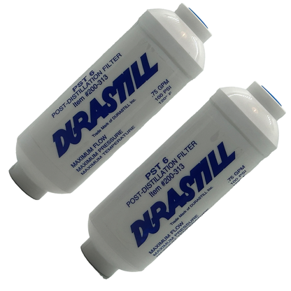 2-Pack Durastill Charcoal Post-Filter #200-313 6" OEM Replacement