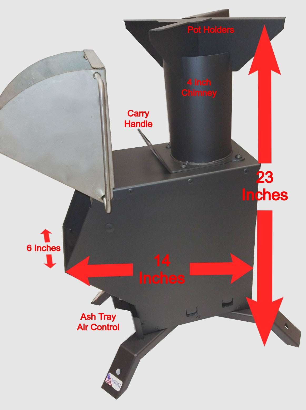 Rocket Stove for Non-Electric Emergency Water Distillers Model 50 BMG