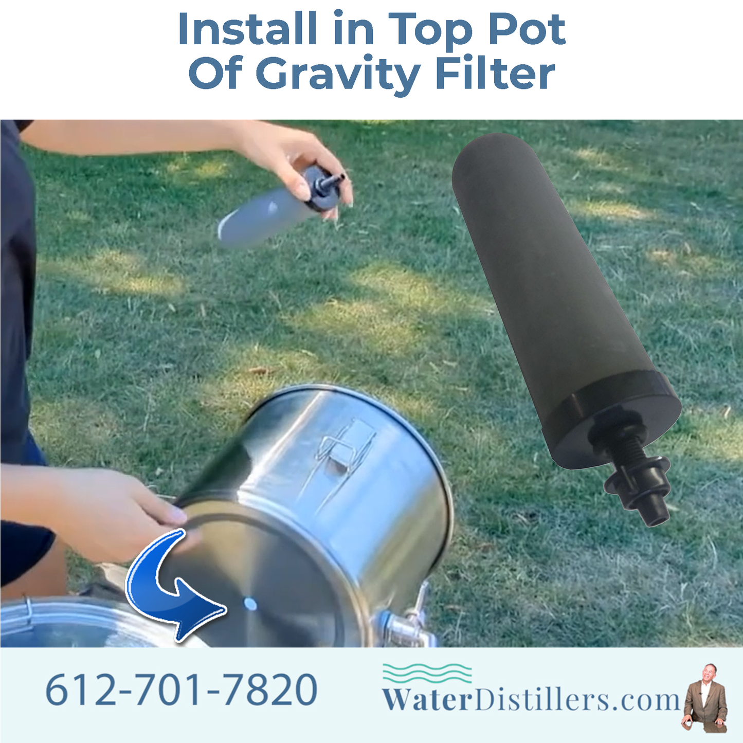 Ceramic 7" Candle Filter for Emergency Multi-Purpose Distiller