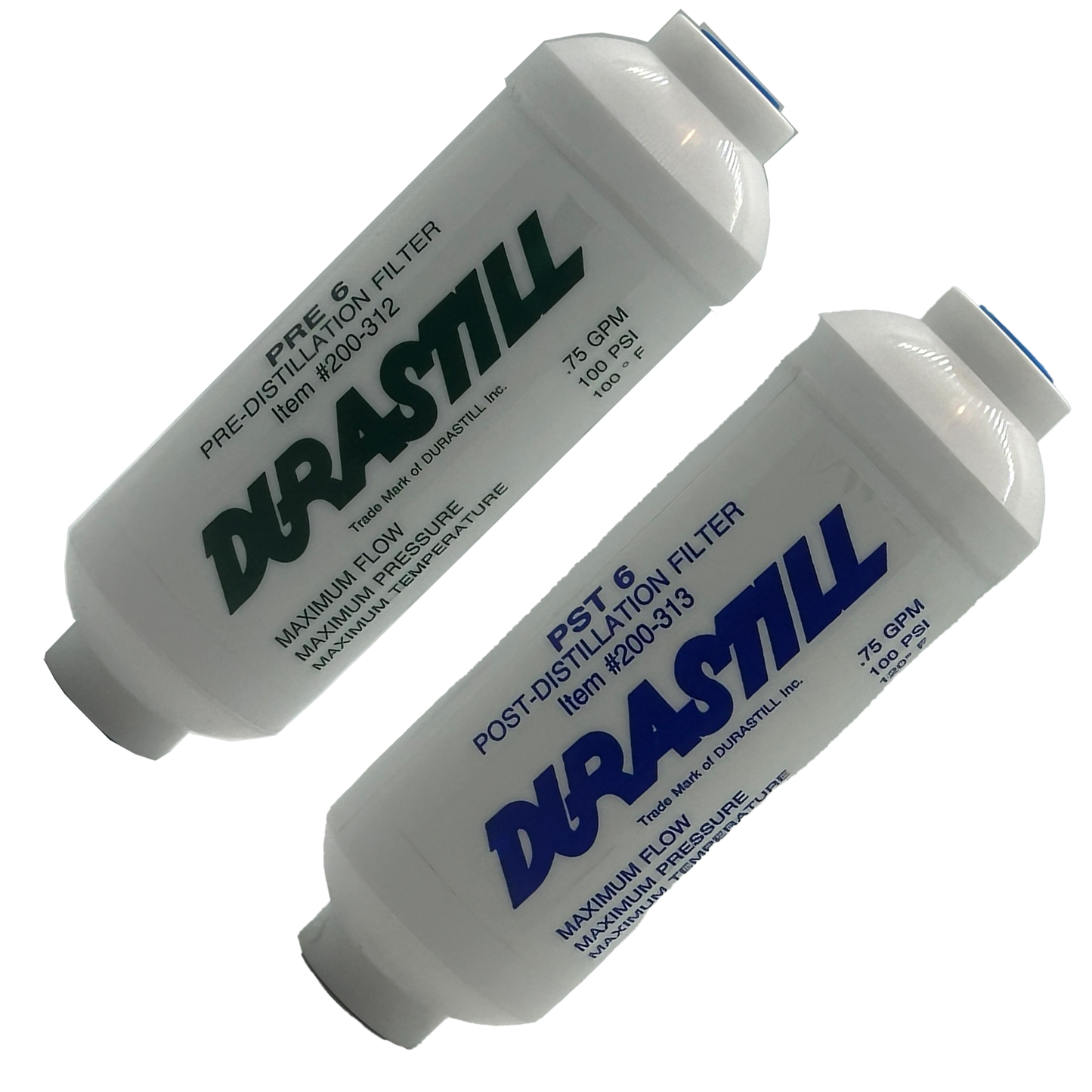 Durastill 2-Pack Combo – 6-Inch Pre-Filter + Post Filter Set