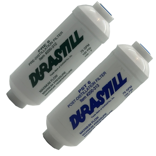 Durastill 2-Pack Combo – 6-Inch Pre-Filter + Post Filter Set