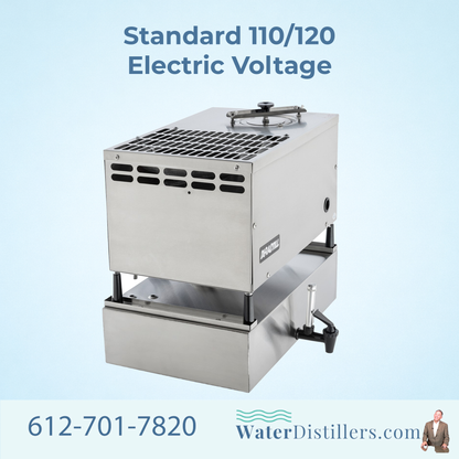 Durastill 30H4 Countertop Distiller – 8 GPD Manual Fill Stainless Steel System