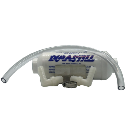 Single Durastill Charcoal Post-Filter with fittings and bracket #WD400-444 6" Original Manufacturer Equipment