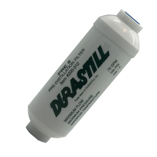 Single Durastill Pre-Filter 6" #WD200-312. Original Manufacturer Equipment