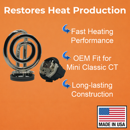 Mini Classic CT Heating Element – 750 Watt OEM Otter Style Replacement