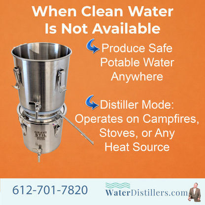 Multi-Purpose Emergency Survival Distiller – Non-Electric Portable Water Distiller/Purifier