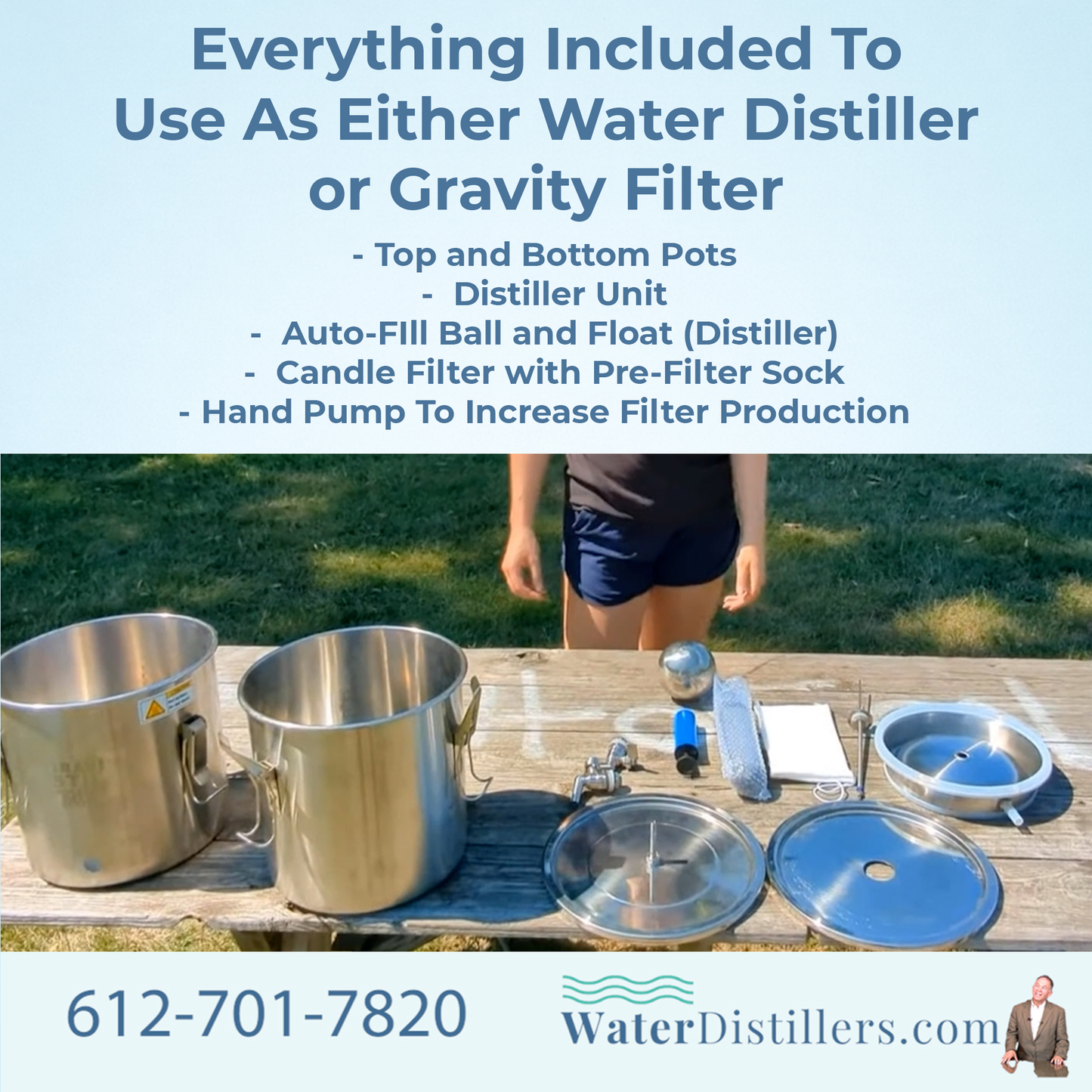 Multi-Purpose Emergency Survival Distiller – Non-Electric Portable Water Distiller/Purifier