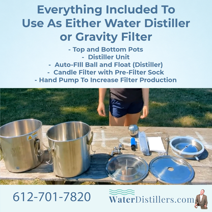 Multi-Purpose Emergency Survival Distiller – Non-Electric Portable Water Distiller/Purifier