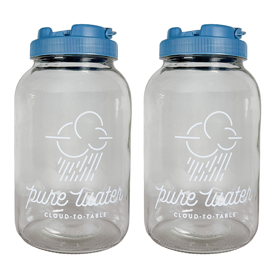 2-Pack Glass Bottles with Pour Lids for Pure Water Distillers – BPA-Free Storage