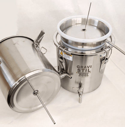 Enhanced Solar Powered Emergency Survival Water Distiller Multi-Purpose Distiller and Gravity Filter Combination with Auto Fill Feature and Stainless Steel Drip Tube