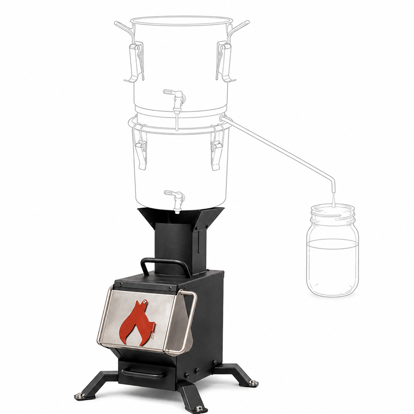 Rocket-Stove-For-Water-Distillers