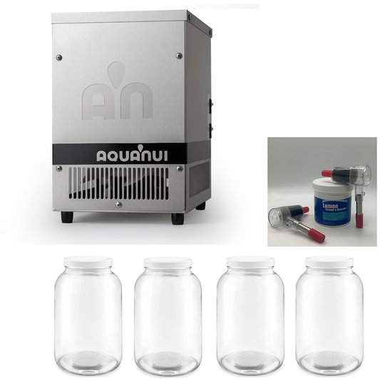 SteamPure AquaNui Water Distiller Plus 4 Glass One Gallon Storage Bottles And Maintenance Kit