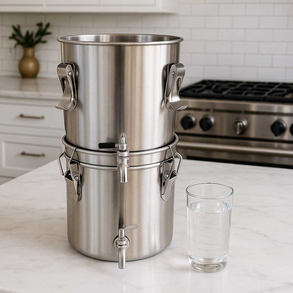 USA Non-Electric Fluoride Water Removal Filter System – Refillable Bone Char Carbon Filter