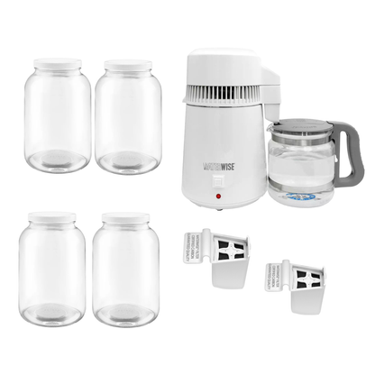 Waterwise 4000 Compact Countertop Water Distiller Bundle