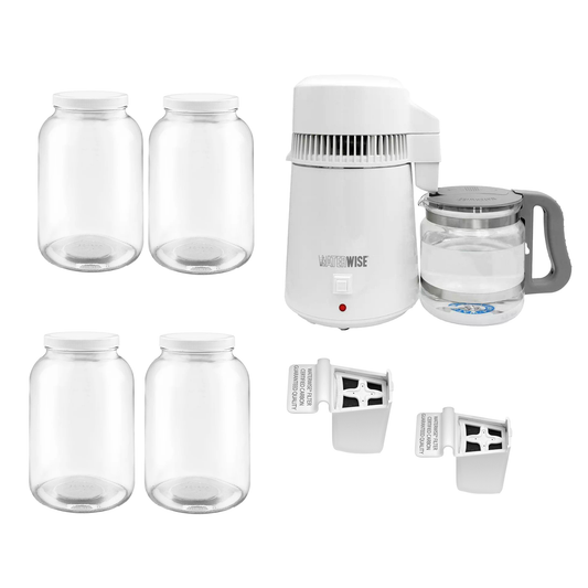 Waterwise 4000 Compact Countertop Water Distiller Bundle
