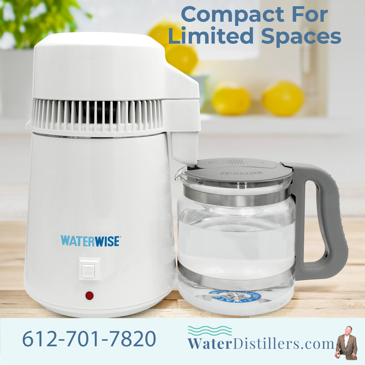 Waterwise 4000 Compact Countertop Water Distiller Bundle