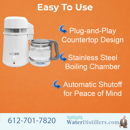 Waterwise 4000 Compact Countertop Water Distiller Bundle
