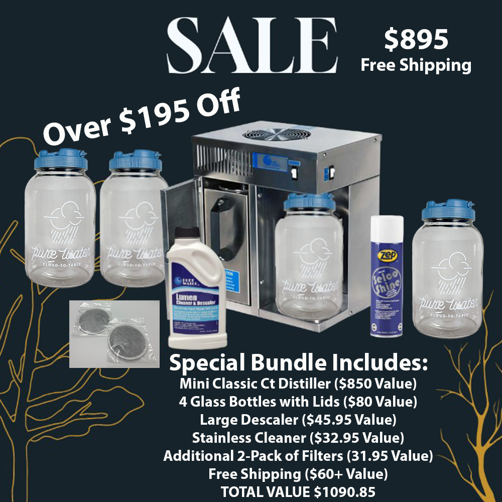 Mini Classic CT Water Distiller Black Friday Bundle Sale
