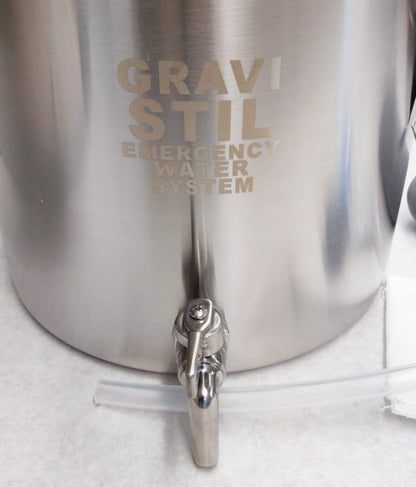 Emergency Survival Water Distiller Multi-Purpose Distiller and Gravity Filter Combination with Auto Fill Feature and Stainless Steel Drip Tube